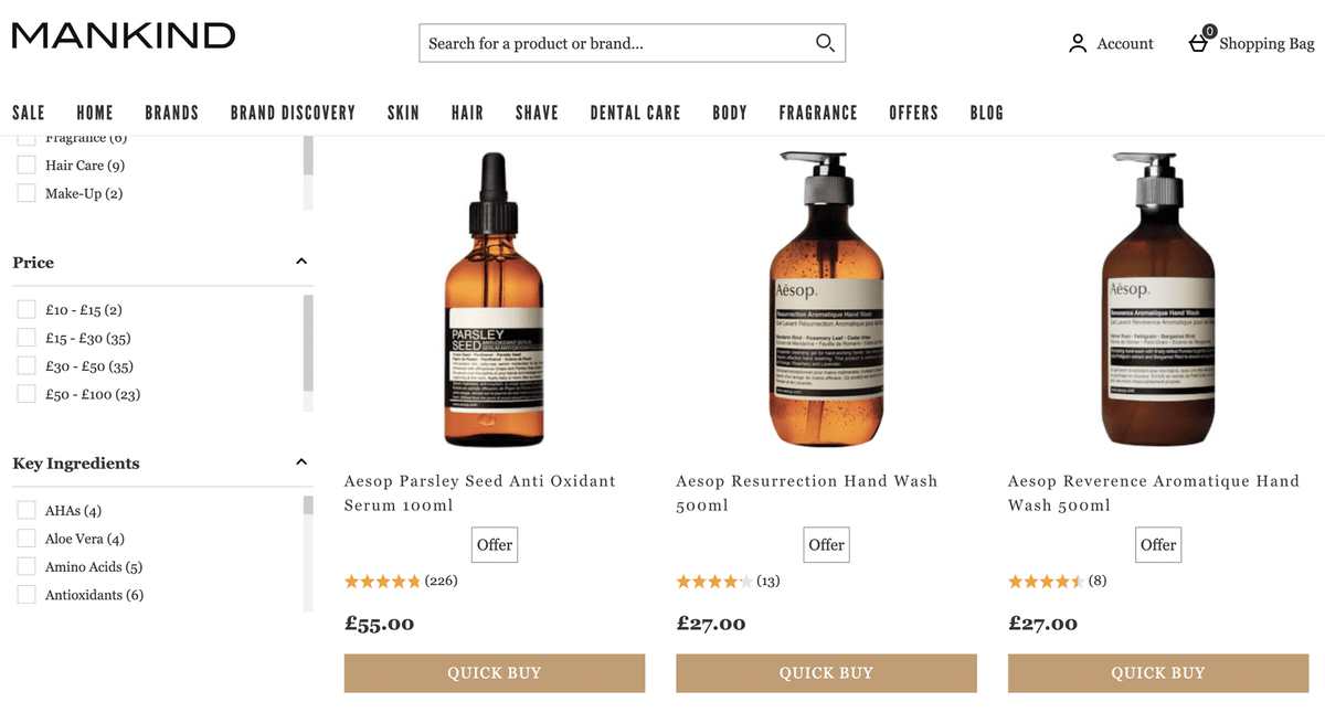 Mankind購物教學 折扣碼 Aesop