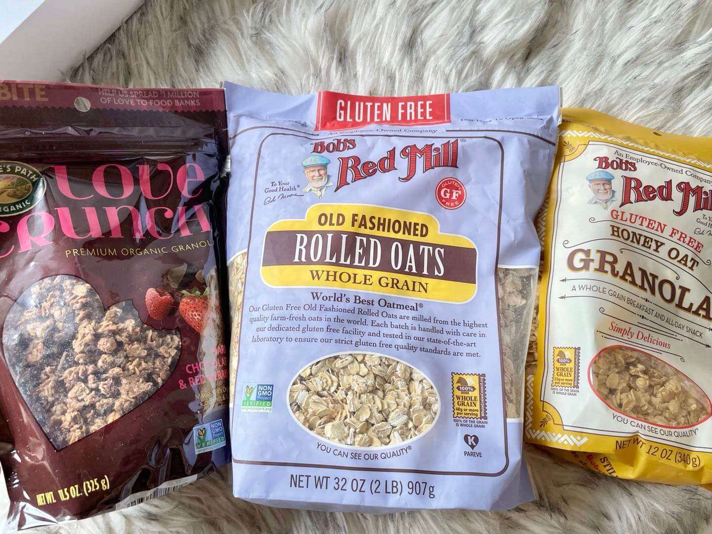 Bob's Red Mill, 經典輾制燕麥 Gluten Free Honey Oat Granola 有機即食燕麥 藍莓肉桂 iherb 必買 買什麼