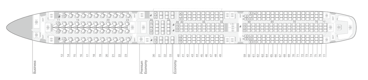 國泰航空Seatmap-A350-1000