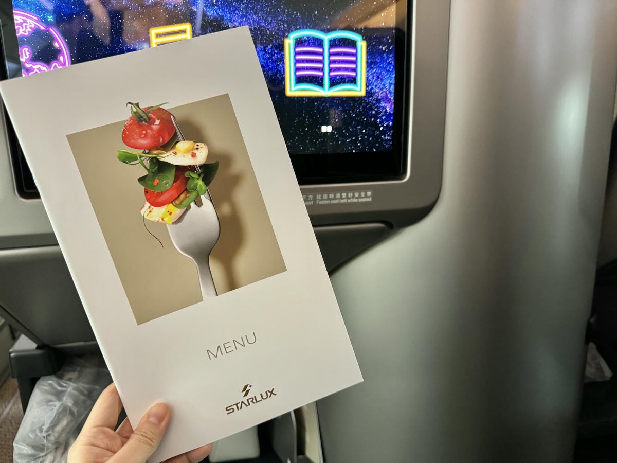 星宇航空香港航線菜單 商務艙 business class