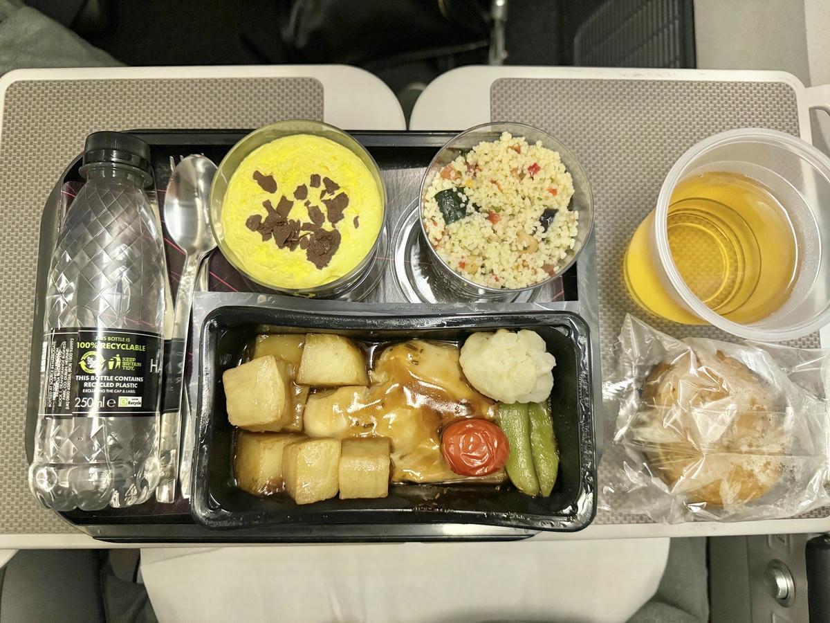 卡塔爾航空 經濟艙菜單 雞肉 香港 多哈 杜哈 DOH HKG