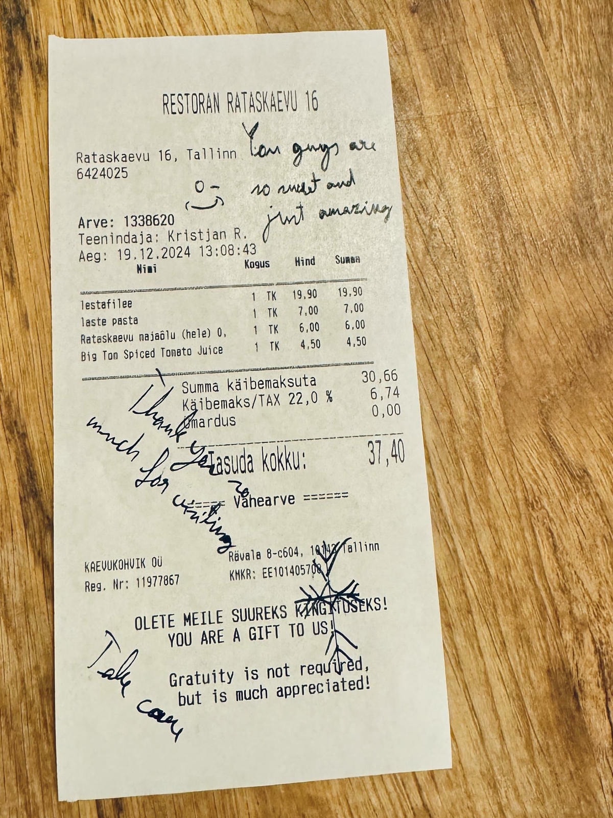 Restaurant Rataskaevu 16