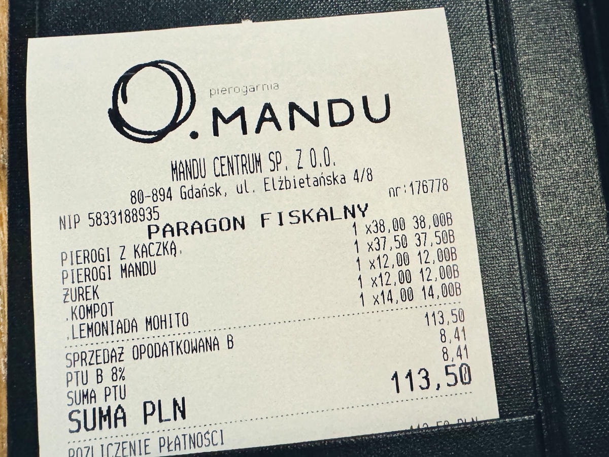 波蘭自由行|格但斯克餐廳推薦 – Pierogarnia MANDU - 第14張圖 Pierogarnia Mandu Gdańsk 價格 波蘭美食 餃子