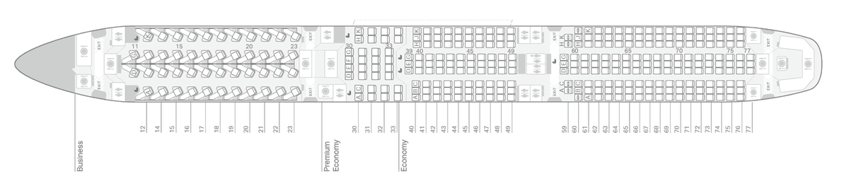 Seatmap-A350-1000-35J Cathay Pacific