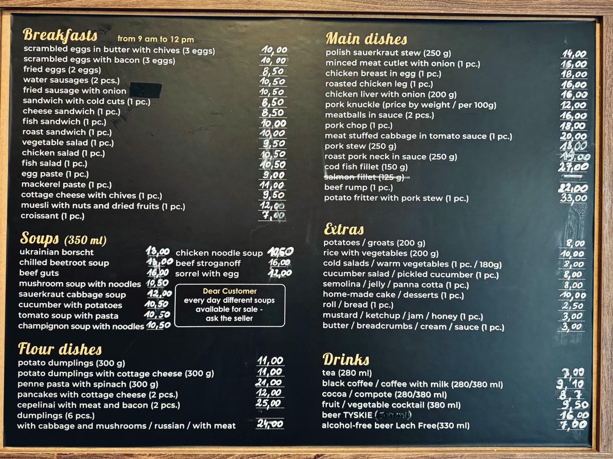 波蘭自由行|格但斯克餐廳推薦 – Bar Mleczny Stągiewna - 第5張圖 格但斯克牛奶吧推薦 波蘭傳統美食 ptt dcard 必吃