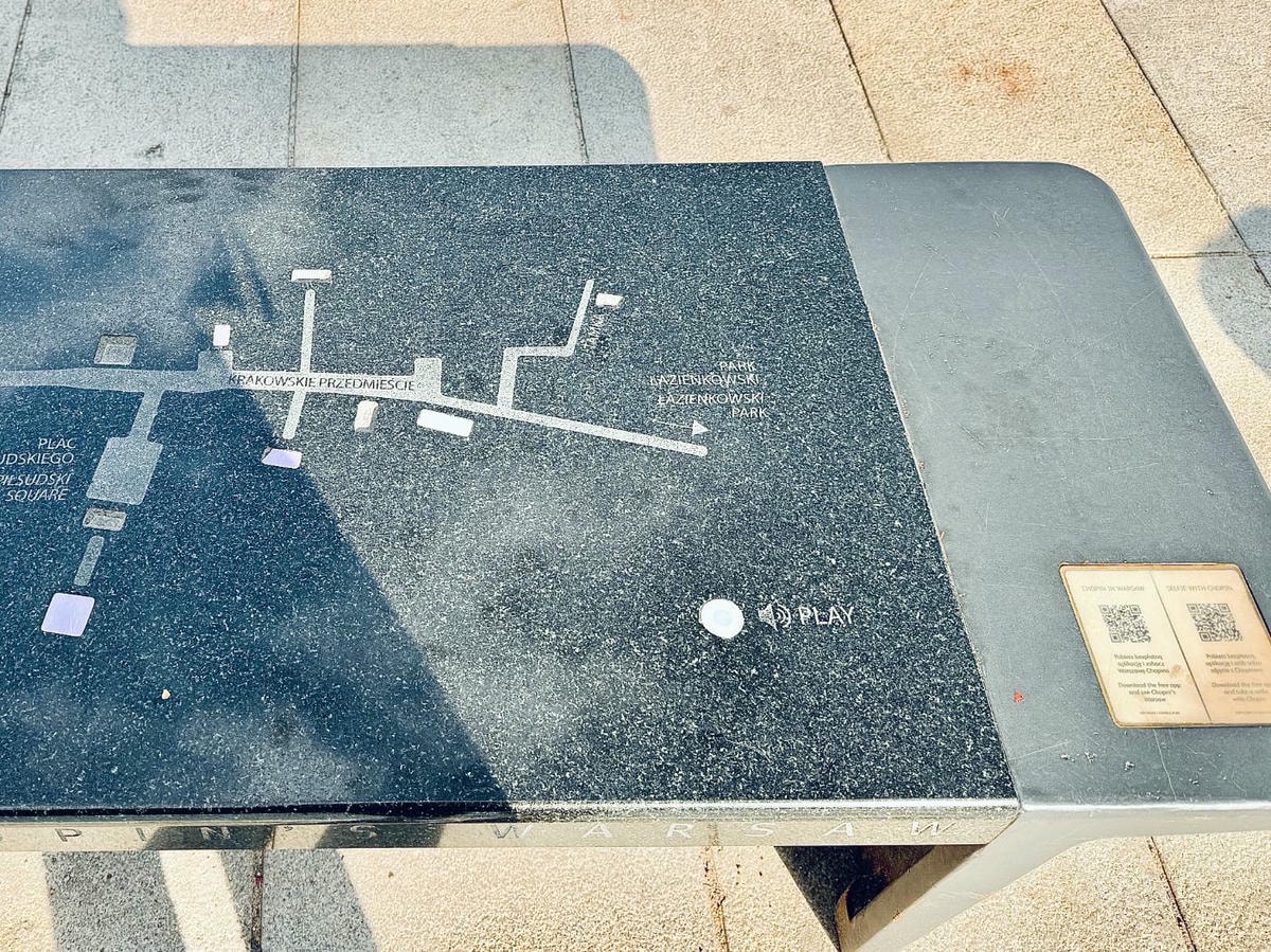 波蘭自由行 幾天 蕭邦長凳chopin bench