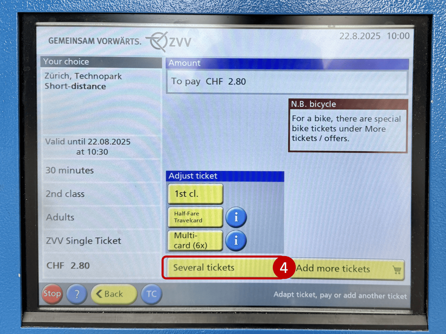 瑞士自由行|超詳細!蘇黎世市區交通全攻略!票價與票種、路面電車購票教學 - 第15張圖 蘇黎世交通 電車一日票 買票24hr