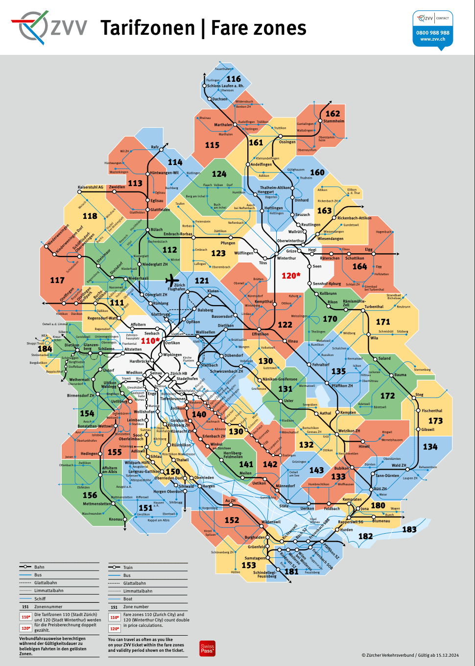 瑞士自由行|超詳細!蘇黎世市區交通全攻略!票價與票種、路面電車購票教學 - 第3張圖 蘇黎世市區交通 電車 公車 票券 一日票